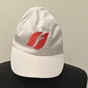 Farmasi White Cap with Red Embroidery
